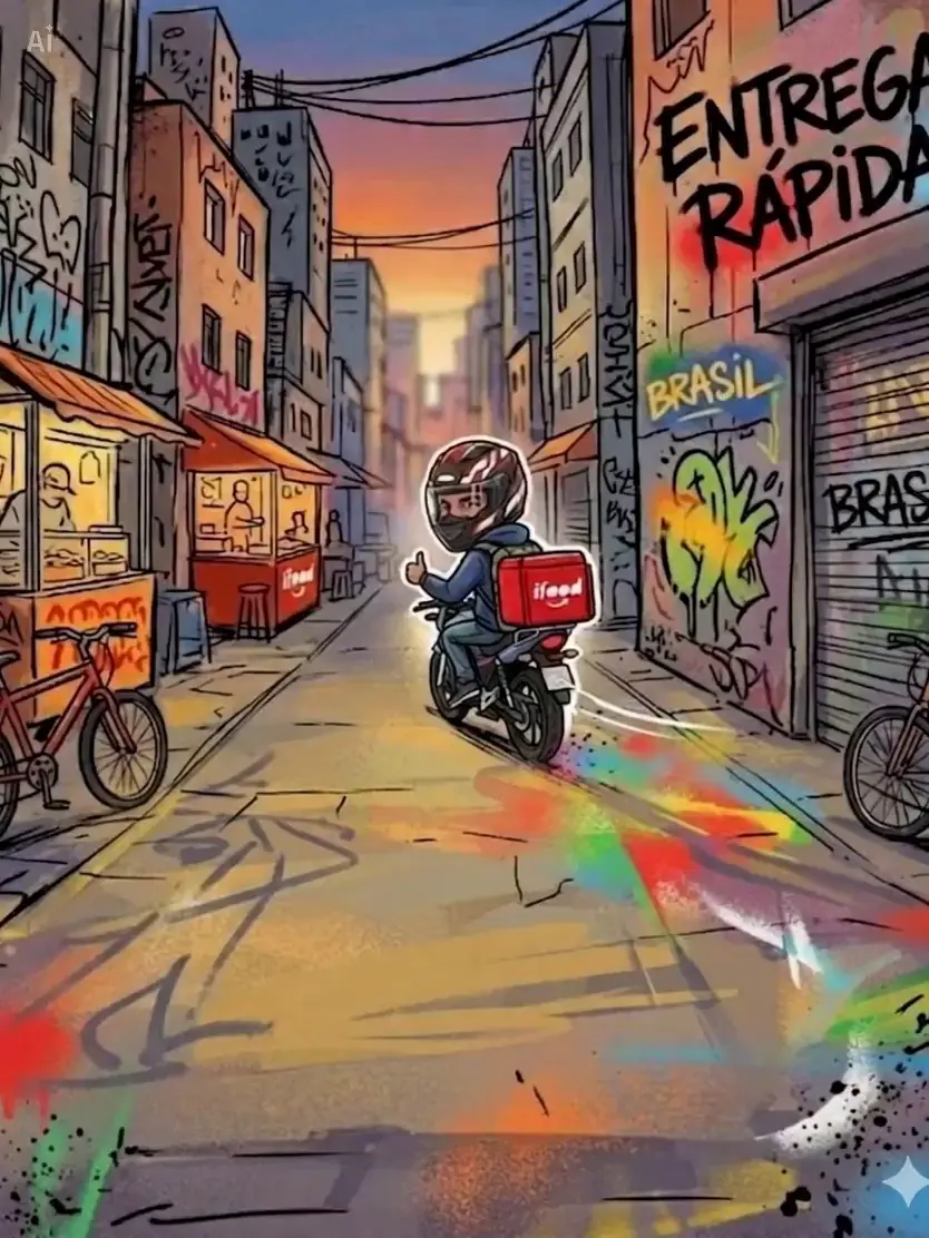 Lucas Toreto motoboy em ação na Zona Sul de SP